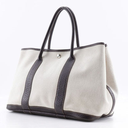 Hermes Garden Party PM Toile Ash X Buffalo Marron Beige/brown □H Ladies Tote Bag
