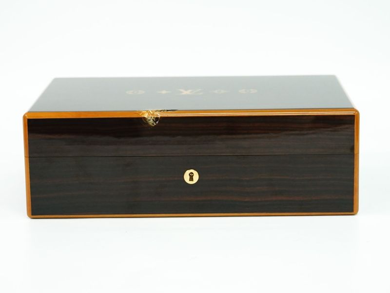 Authentic Louis Vuitton LV Coffret 75 Cigar Cigarette Case Cigar Case Wood
