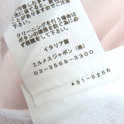 Hermes 23SS 100% Cotton Pocket Design Single Tailored Jacket Light Pink 48 Made