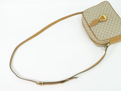 Authentic Celine Macadam Shoulder Bag Pochette PVC Beige Macadam Bag Pre-owned