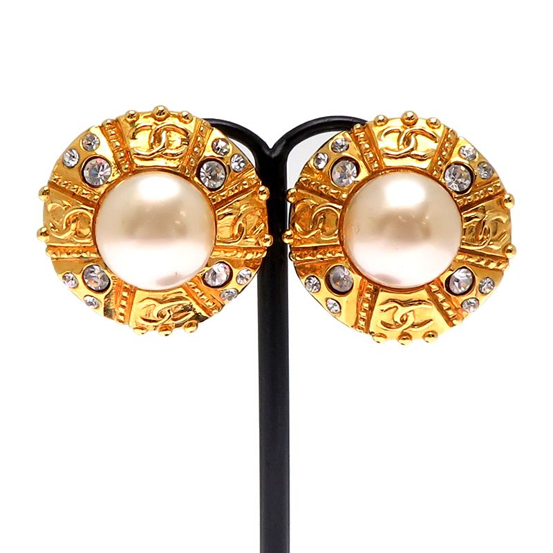 Chanel Glamour Pearl and Crystal Gold-Tone