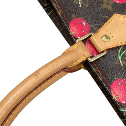 Louis Vuitton X Takashi Murakami Tote Bag Sac Pura M95010 Monogram Cherry Red