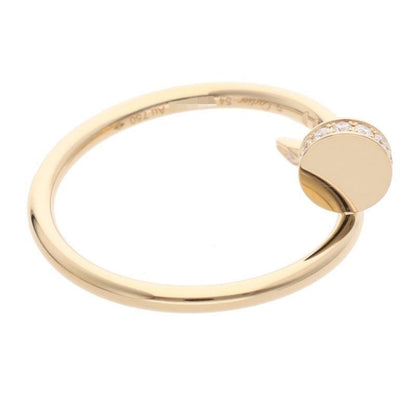 Cartier Juste UN CLOU RING SM 18K Yellow Gold Diamond Ring Men's 54 16