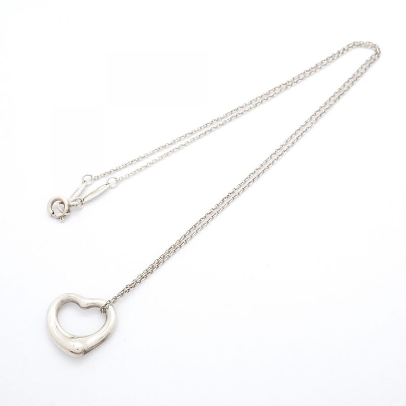 Tiffany & Co Necklace Open Heart Silver 925 Ladies