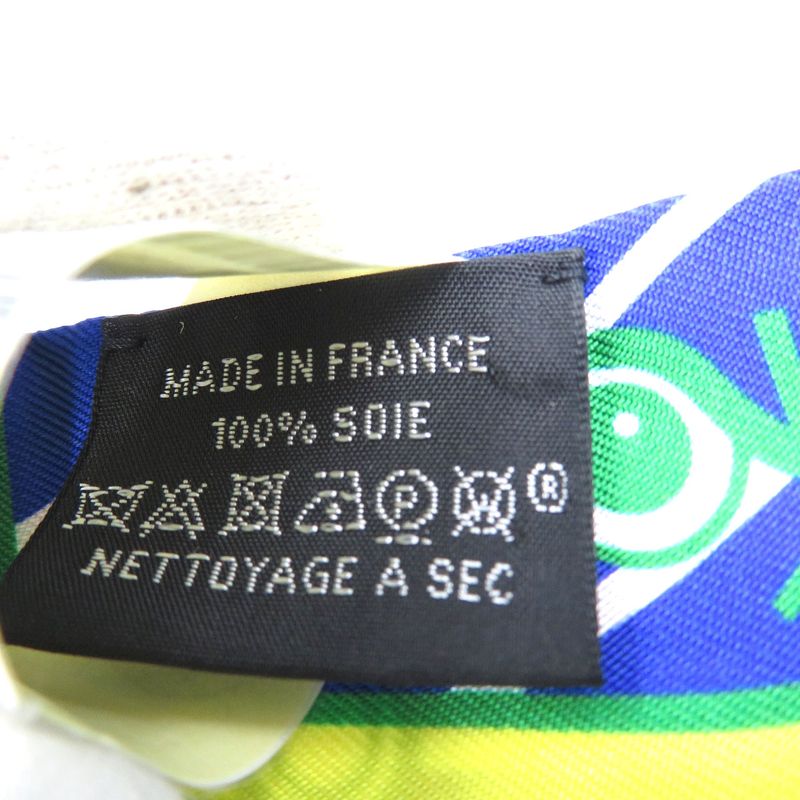 Hermes Twillie Cadrige Silk Fuchsia Blue Jeanne Purple Scarf 0246 Hermes