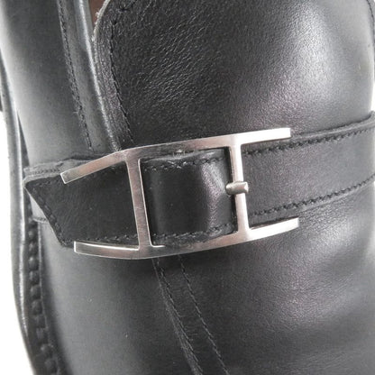 Hermes Vintage Api H Logo Buckle Belt Square Toe Leather Loafer