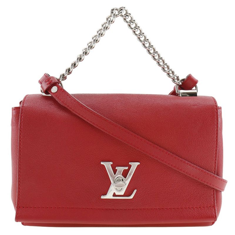 Louis Vuitton Lock Me BB 2WAY M51202 Calf Ruby Red Du0197 Ladies Shoulder Bag