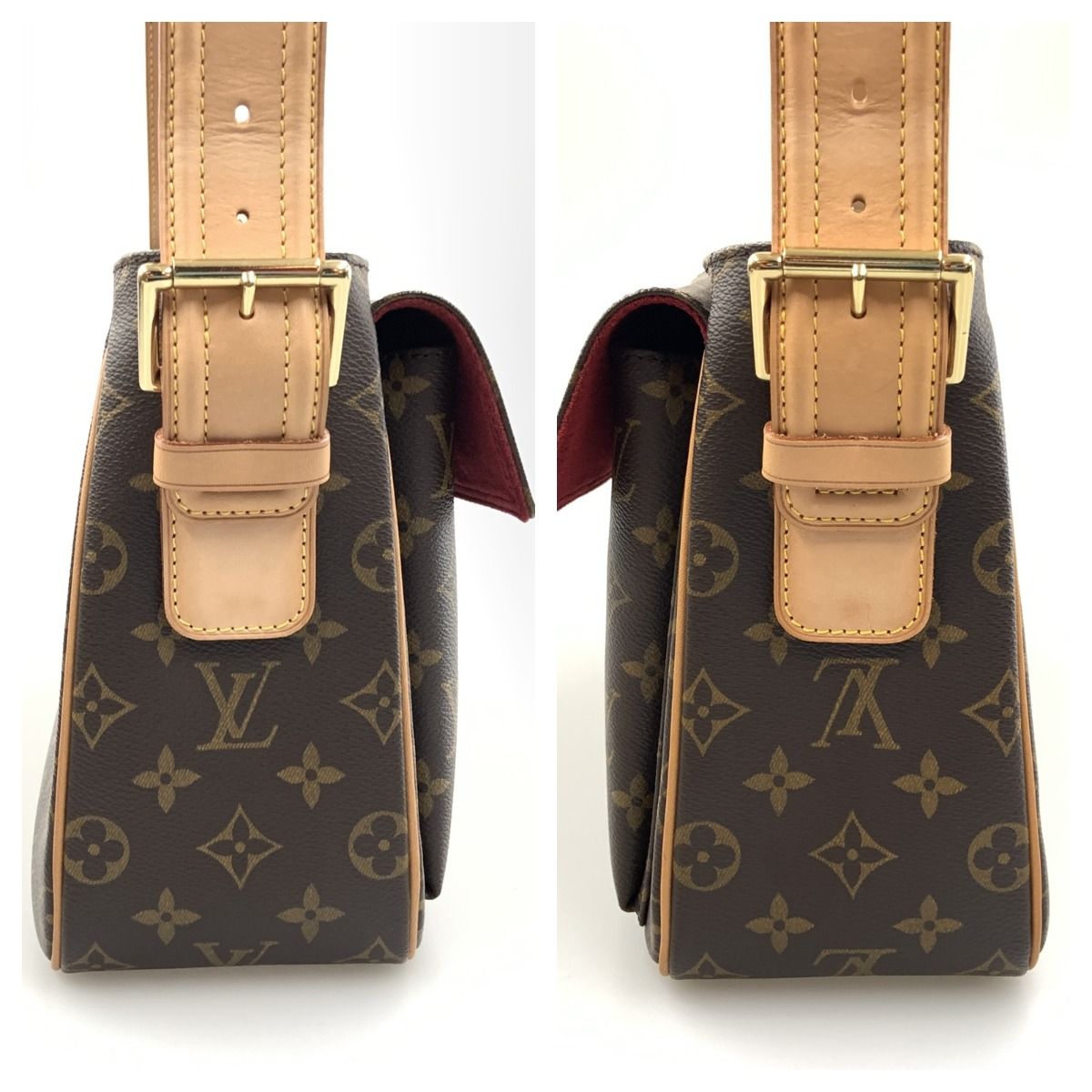 Louis Vuitton Monogram Vivacite GM Semi-Shoulder Bag M51163 Brown