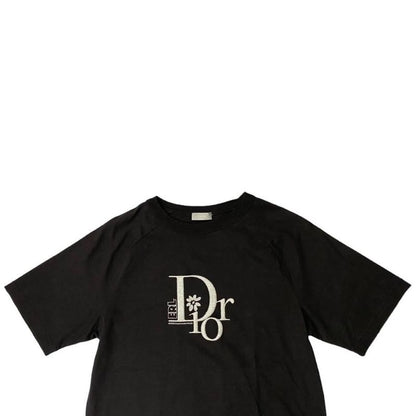Christian Dior X Erl Collaboration T-Shirt 313j647a0817 Cotton Black Silver