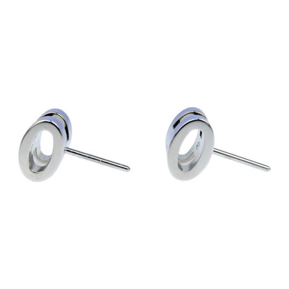 Hermes Earrings Pop Ash Mini H Pair Lila Purple Silver Color Jewelry