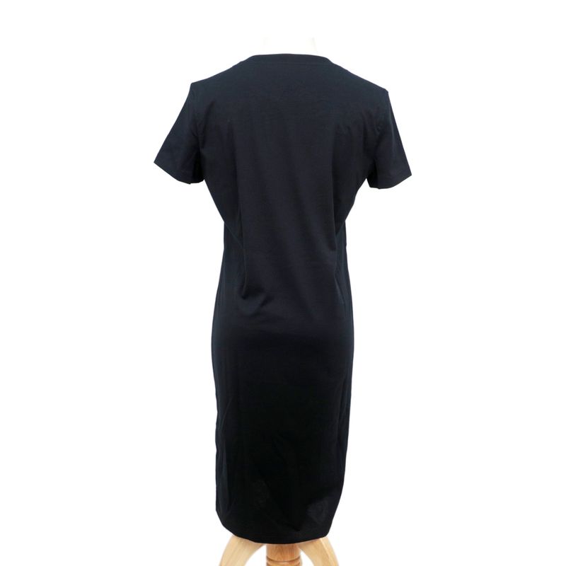 Hermes Micro Dress De Re Bookle 36 BK Black Short Sleeve One Piece