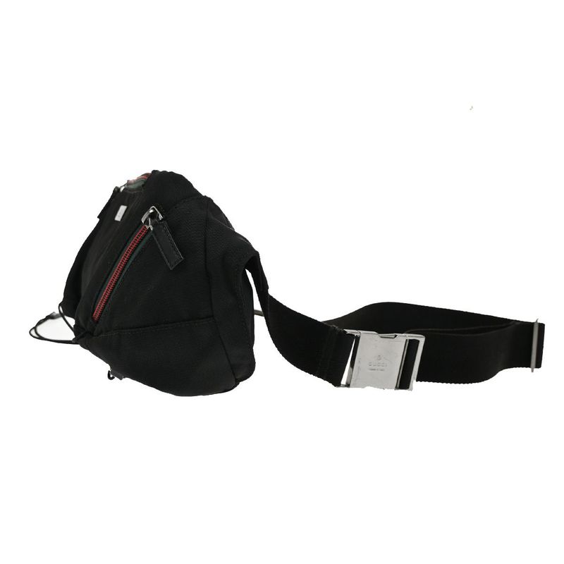Gucci Body Bag Sherry Waist Pouch Black Canvas 88ka616