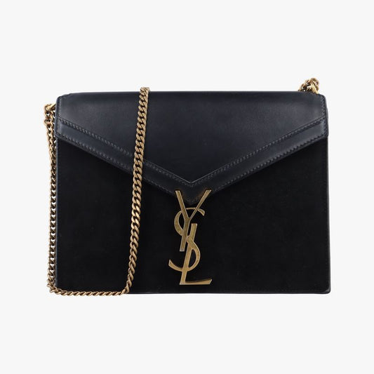 Yves Saint Laurentyves Saint Laurentcassandra Black Suede And Leather 532750roy5