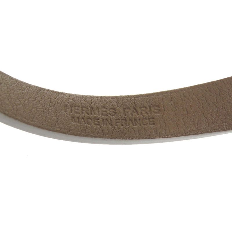 Hermes Medor Dubretour Leather White Gold Hardware Bracelet Accessories 0030