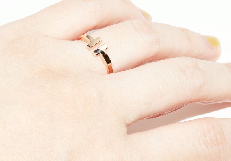 Tiffany & Co Rings 18K Pink Gold T-wire Ring