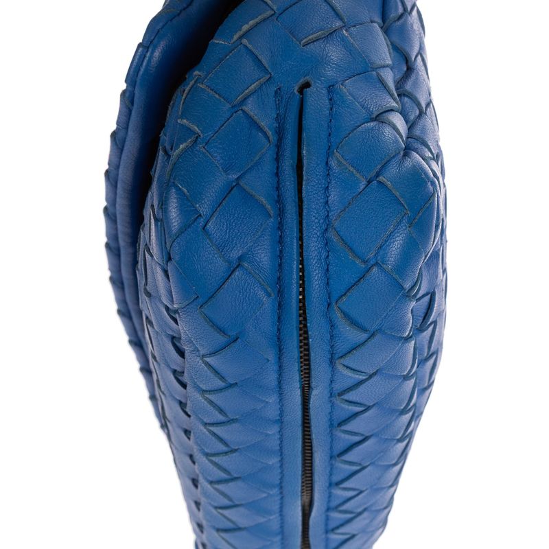 Bottega Veneta Olympia Blue Intrecciato Leather A