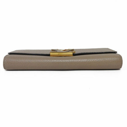 Louis Vuitton Long Wallet Portefeuille Capucines M61249 Leather Beige Gallet LV