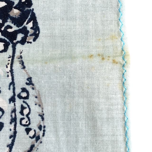 Chanel Scarf Handkerchief Bandana Camellia Logo Coco Mark Light Blue Black