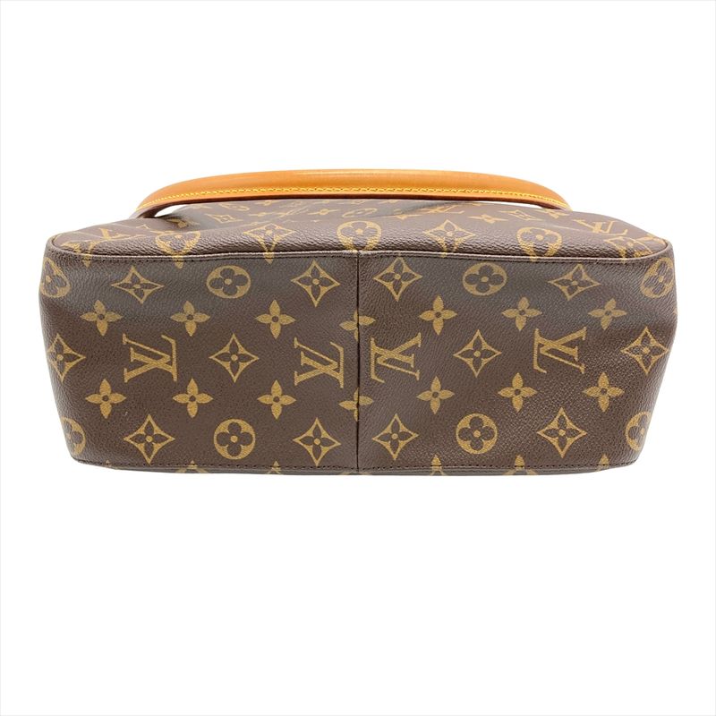 Louis Vuitton Looping GM Shoulder Bag Monogram Canvas M51145 Brown Gold