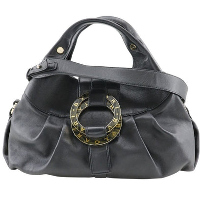Bvlgari Chandra 2WAY Shoulder Leather Black Women's Handbag