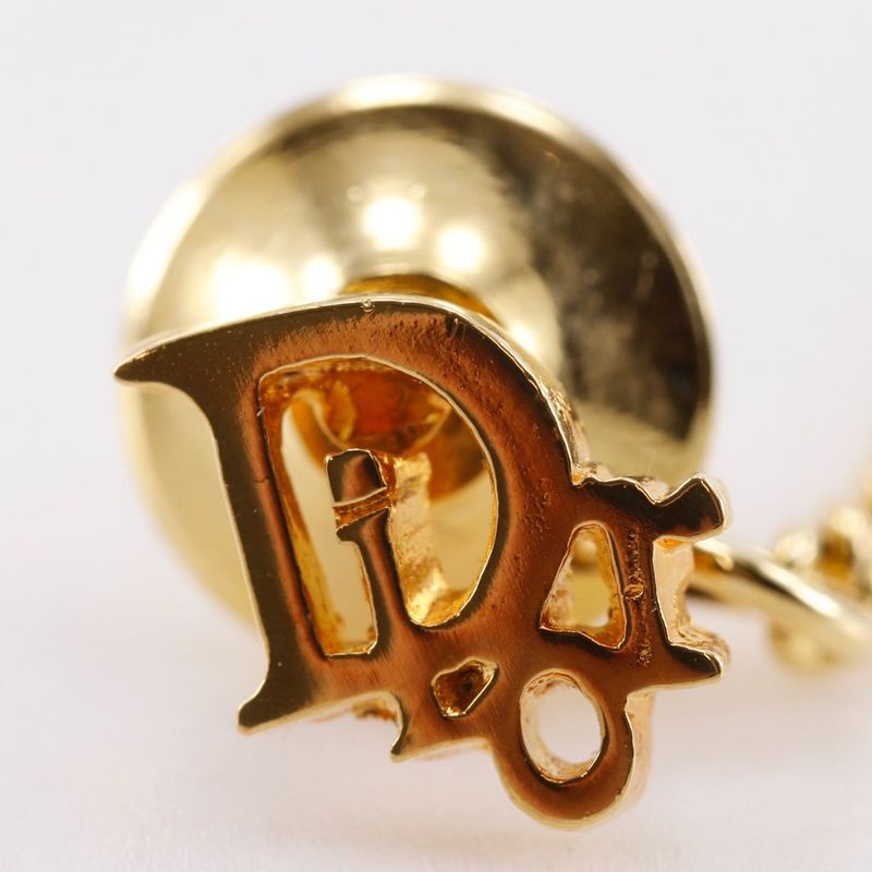 [dior] Christian Dior Tie Tack Logo Pin Brooch Gold Plated Men's Tie Pin