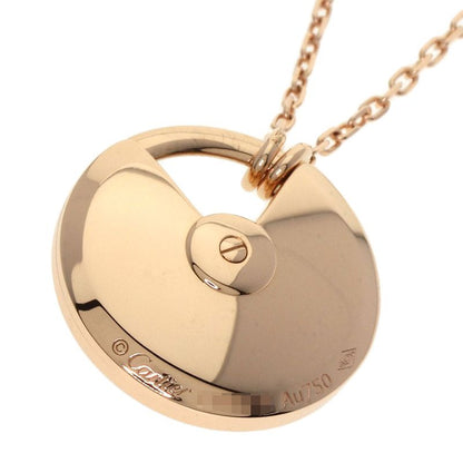 Cartier Amulet De Cartier SM Malachite 1P Diamond Necklace 18K Pink Gold Ladies