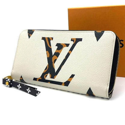 Louis Vuitton Monogram Giant Jungle Go Wild Zippy Wallet White Ivory Brown