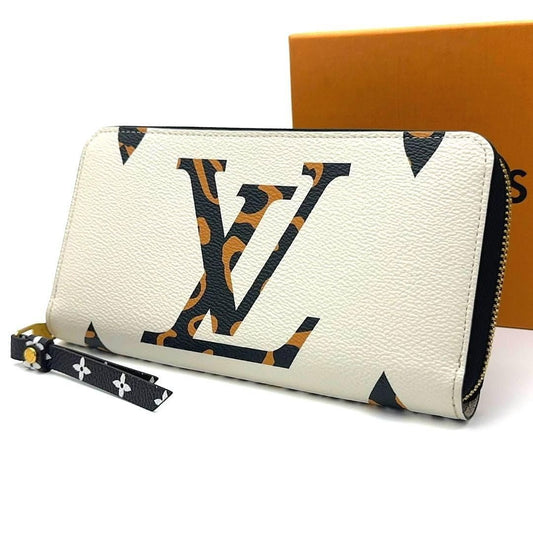 Louis Vuitton Monogram Giant Jungle Go Wild Zippy Wallet White Ivory Brown