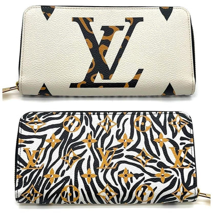 Louis Vuitton Monogram Giant Jungle Go Wild Zippy Wallet White Ivory Brown