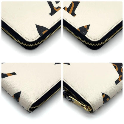 Louis Vuitton Monogram Giant Jungle Go Wild Zippy Wallet White Ivory Brown