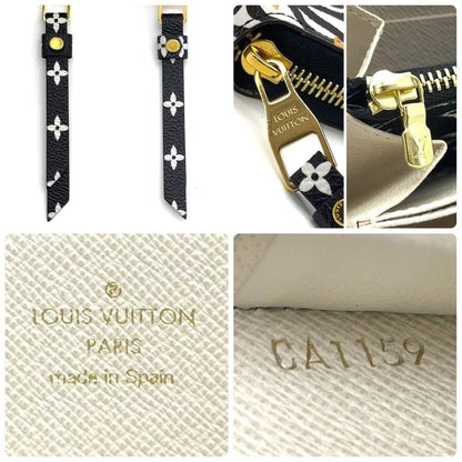 Louis Vuitton Monogram Giant Jungle Go Wild Zippy Wallet White Ivory Brown