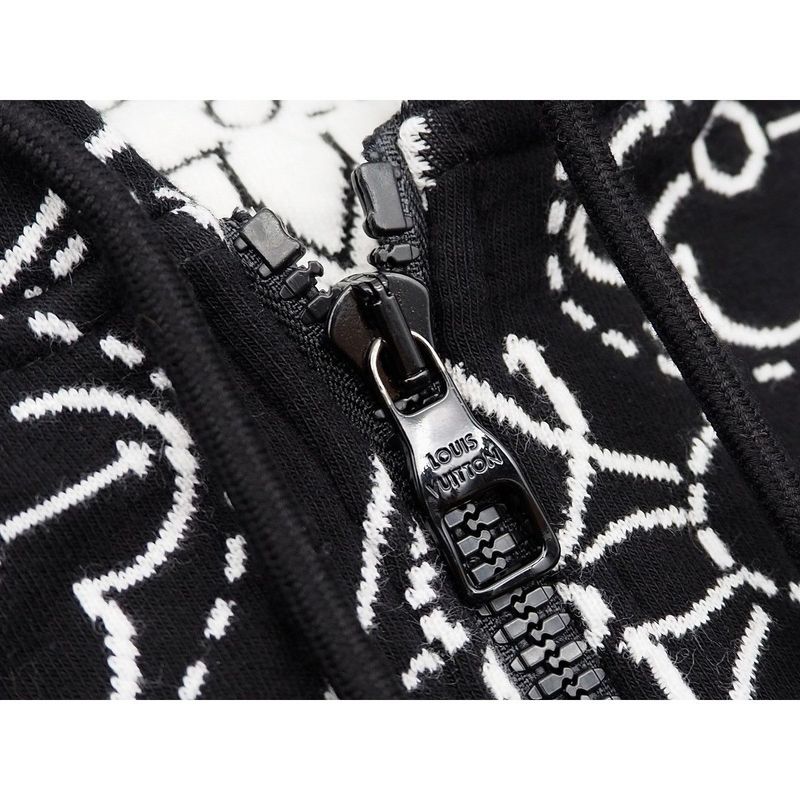 Louis Vuitton LV X Nba Stratjik Flower Quilted Hoodie Zip Up Hoodie Outerwear