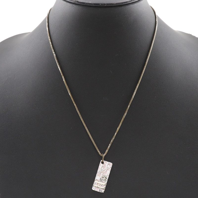 Dior Christian Dior Trotter No2 Metal Silver Ladies 9.2g Necklace