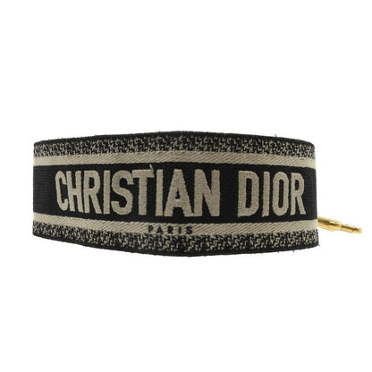 Christian Dior Logo Canvas Leather Black Shoulder Strap 0284 Christian Dior