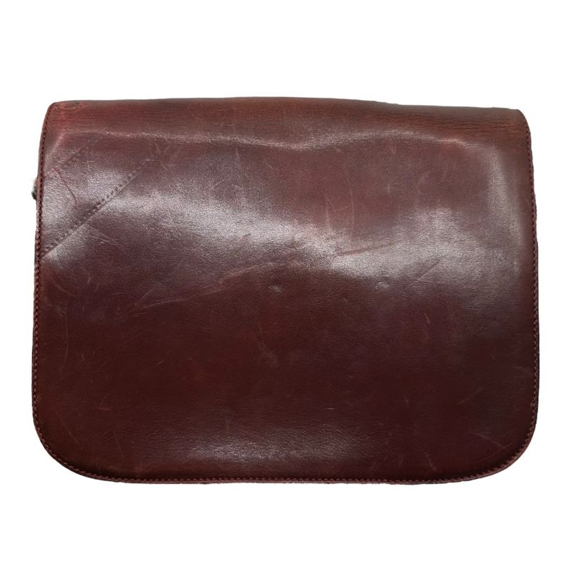 Celine Vintage Carriage Metal Leather Shoulder Bag Vintage Carriage Hardware