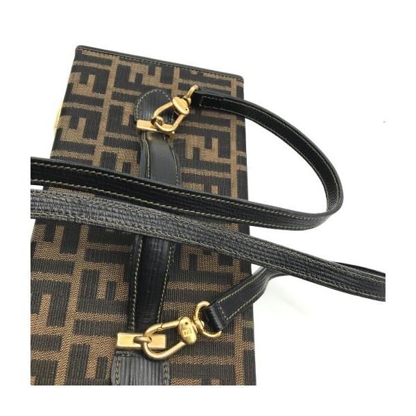 Fendi Zucca Trunk Vanity 2-Way Hand Bag Brown