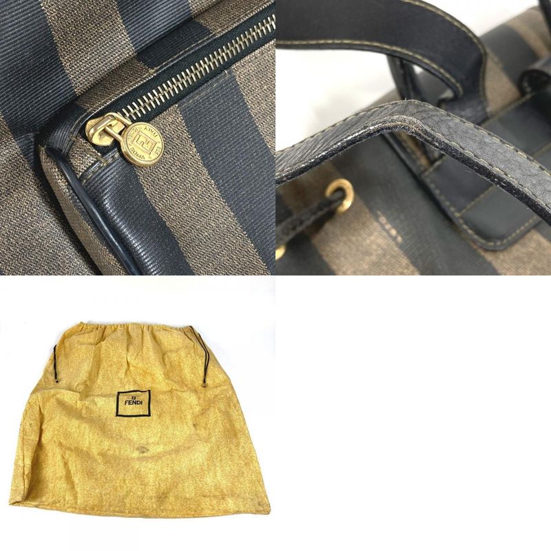 Fendi Backpack Sac Pecan Pvc/leather Khaki