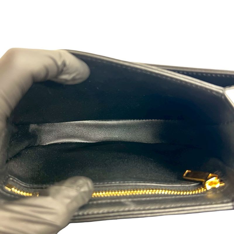 Celine Teen Chain Buzas Triomphe Logo Calf Leather Shoulder Bag