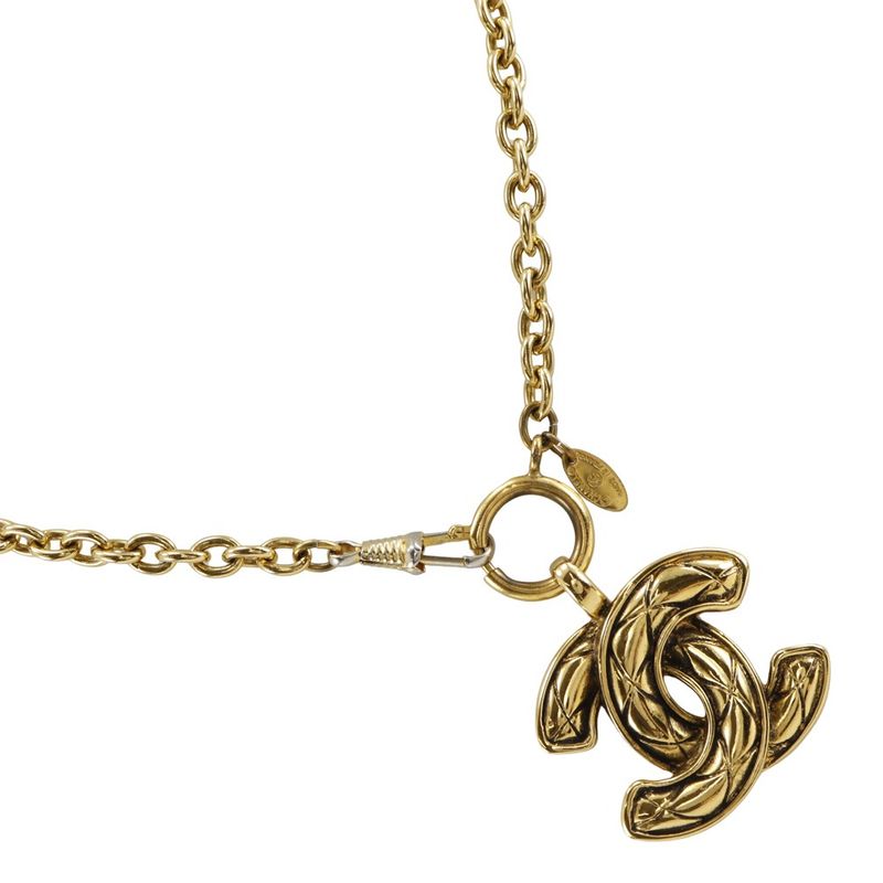 Chanel Coco Mark Matelasse Gold Plated Ladies 74.0g Necklace