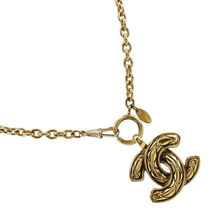 Chanel Coco Mark Matelasse Gold Plated Ladies 74.0g Necklace