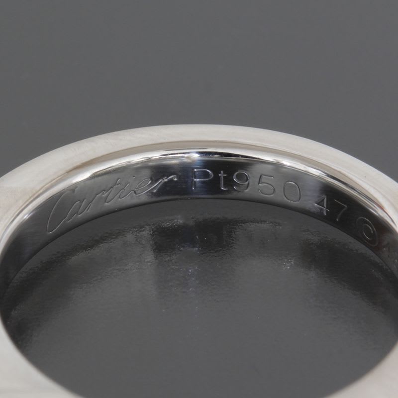 Cartier C De Solitaire Ring Diamond 0.23 CT No 7 Pt950 Hakoho GIA E1533