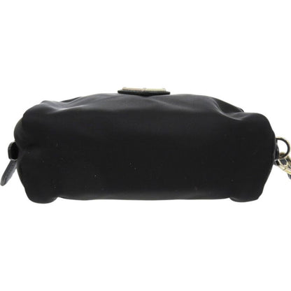 Prada 1ne175 Nylon With Strap Silver Hardware Black Pouch 0351 Prada