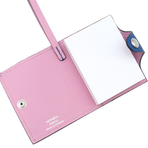 Hermes Bagcharm Ulysse Nano Verso Togo Vorsoft Blue France and Mauve Silvestre