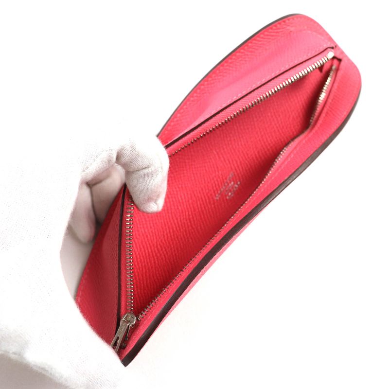 Hermes 073760ck8w Vaux-epson Rose Azalea Surf Motif Pencil Case Pencil Case