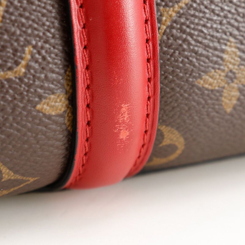 Louis Vuitton Soufflot NV BB M44818 Monogram Canvas Brown/red Tr1290 Ladies