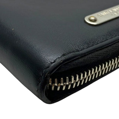 Saint Laurent Paris 505933 Fold Wallet Compact Wallet Round Zipper Leather