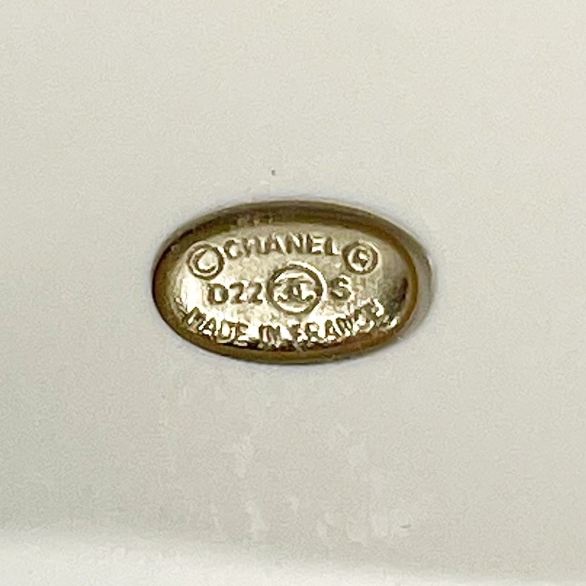 Chanel Resin X Rhinestone White X Gold Accessories Earrings Ladies