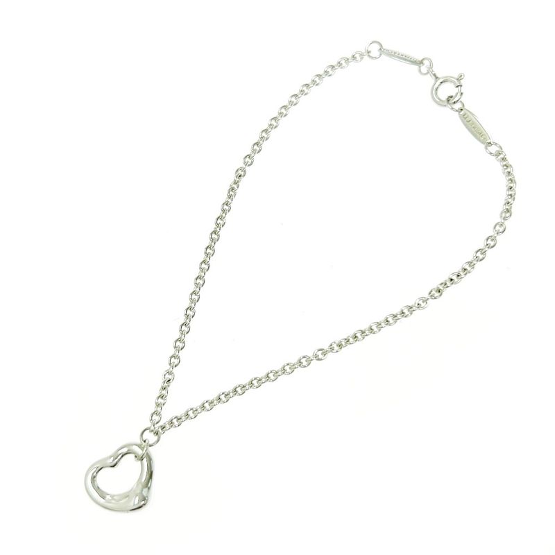 Tiffany & Co Silver Elsa Peretti Open Heart Bracelet 2.6g 925 Engraved 440301