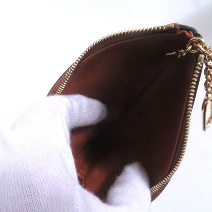 Celine Coin Purse Cuil Triomphe Tan Smooth Calf Leather Card Pouch Coin Case