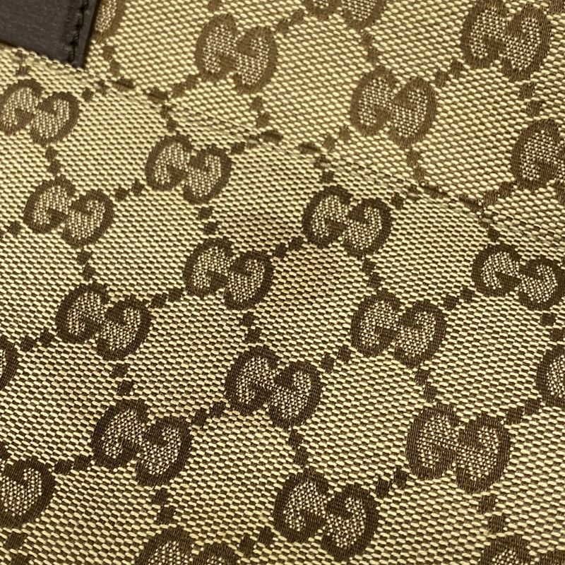 Gucci Waist Bag GG Canvas 145851 Canvas Brown Silver Hardware Women